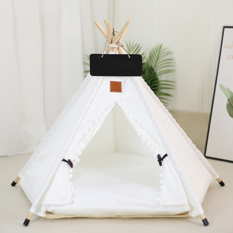 Linen Pet Teepee Tent